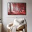 Nature «Red Forest Sunlight Canvas Print»-101457506