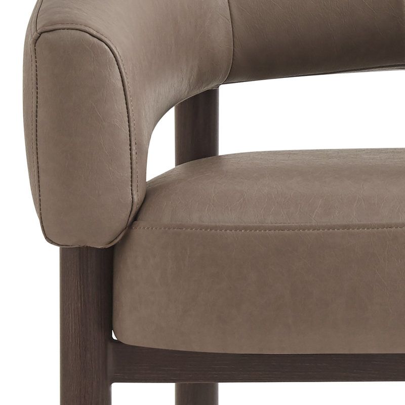 Chaise d'appoint moderne en similicuir et métal