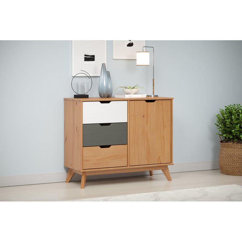 Ferncliff 3 Drawer 96Cm W Solid Wood Tallboy
