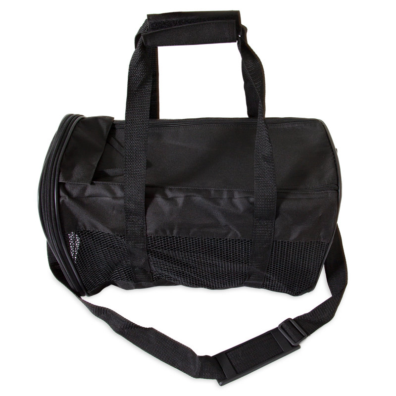 Porte-bébé chenil de cabine souple pour animaux, Noir, Petit (H 10 po x l 10 po x P 17 po)