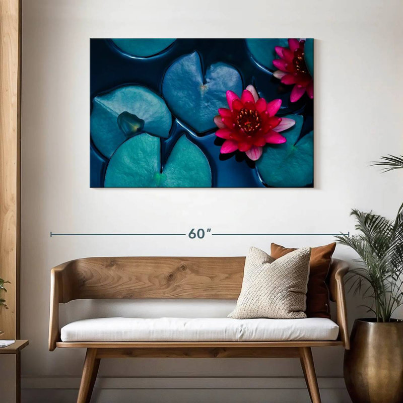 Fleurs de lotus Harnek, H 30 po x l 45 po