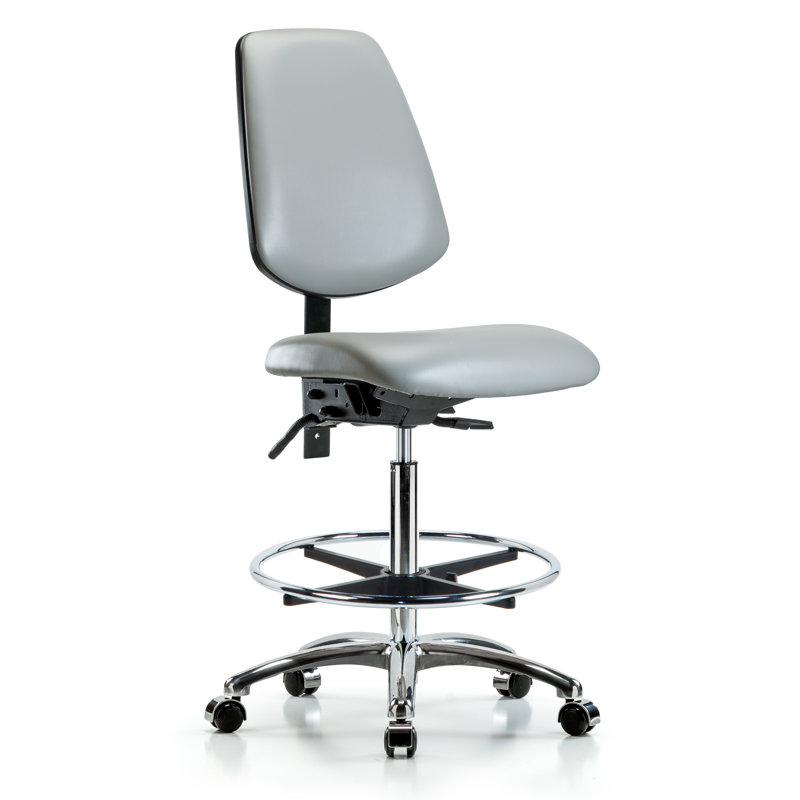 Torin Drafting Chair, Casters, Dove, Included