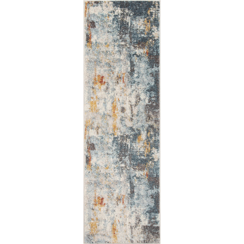 Sydney Abstract Synthetic Area Rug, Runner 67 x 220cm