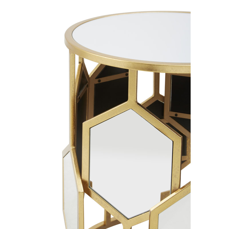 Sobel Glass Top Drum End Table