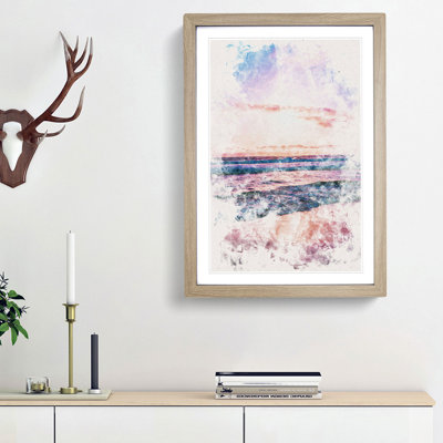 Pink Beach - Picture Frame Painting Print