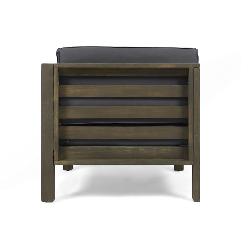 Ensemble de causeuse d'extérieur 2 pièces Modern, Dark Gray, Dark Grey