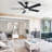 Modern 52" Indoor Matte White Downrod Mount Ceiling Fan with Integrated LED, Remote and  5 Two-Tone Blades-1581397346-1581397347