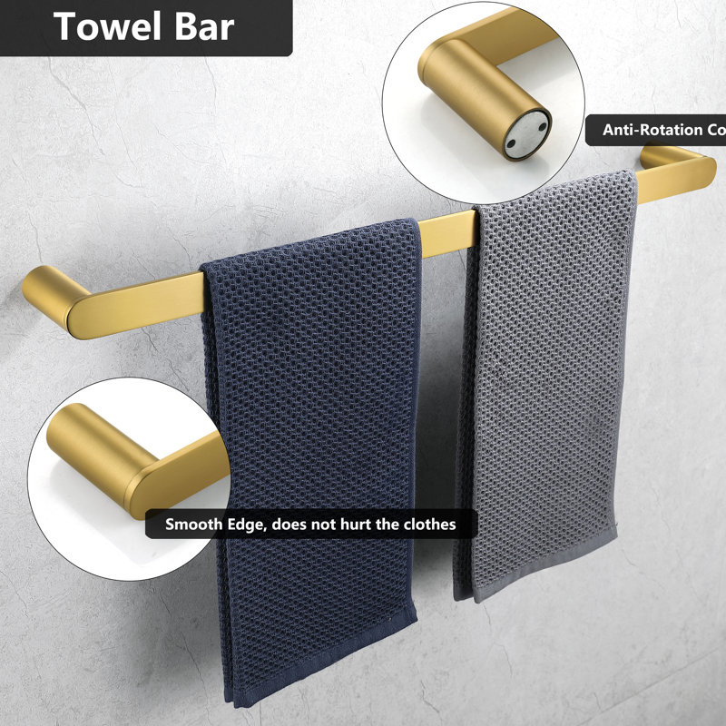 5 - Piece Bathroom Hardware Set, Nickel Golden
