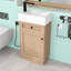 Meuble-lavabo avec lavabo réversible et tablette réglable