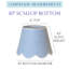 Abat-jour en lin bleu festonné - abat-jour rigide moderne 10 po-1169002449-1169002450