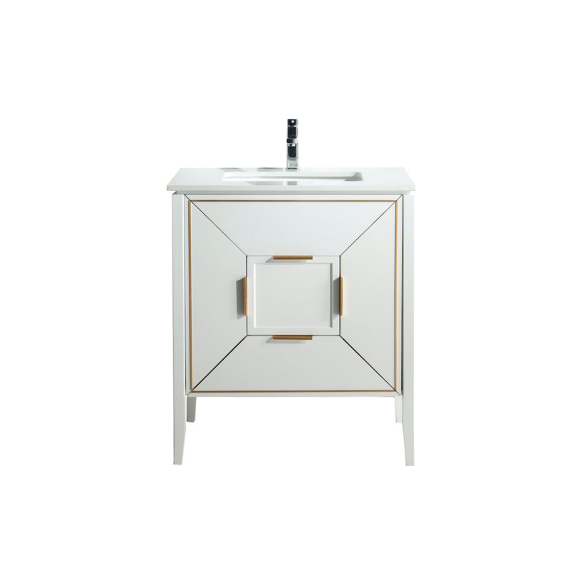 Ensemble de meuble-lavabo simple 30 po, Blanc