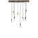 Rustic Lodge 8 - Light Oak Cluster Pendant