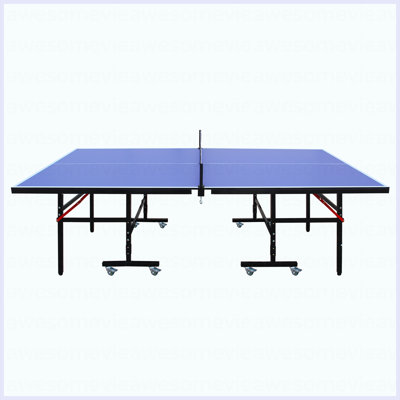 Ensemble de table de ping-pong pliable et portatif de 8 pieds de taille moyenne pour jeux de société avec filet, 2 raquettes de tennis de table et 3 balles