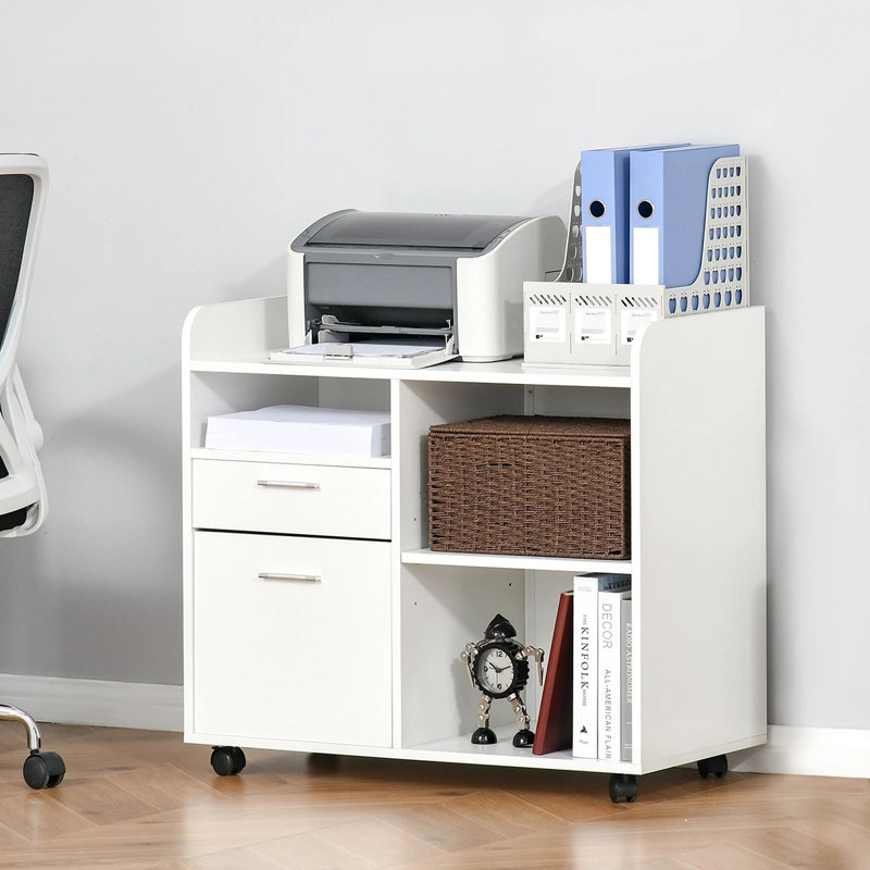 Zendeya 31.5'' Wide 2 -Drawer Mobile File Cabinet, White