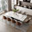 Armano Extendable 10 Seater Faux Marble Rectangular Dining Table