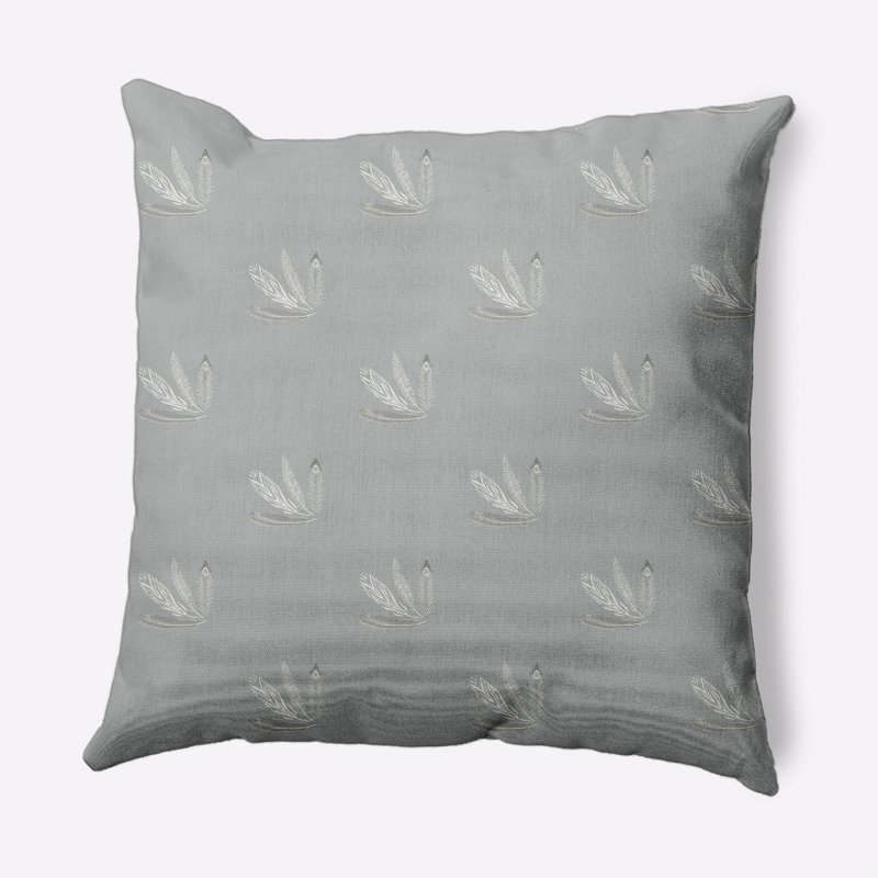 Coussin décoratif à motif intérieur / extérieur, gris, 20 po x 20 po