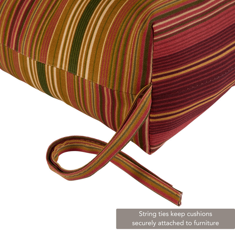 Lester Outdoor High Back Chair Cushion, Kinnabari Stripe, 2