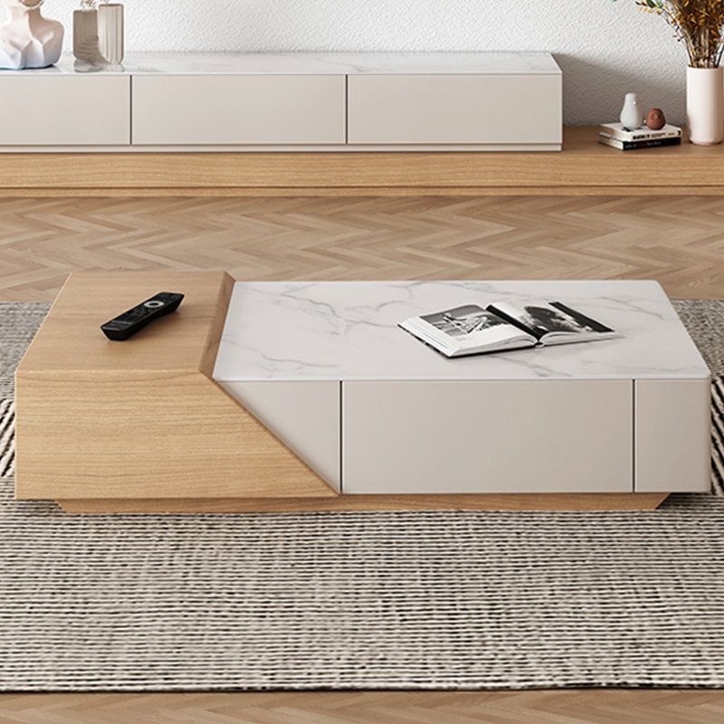 Rock slab multi-functional creative tea table