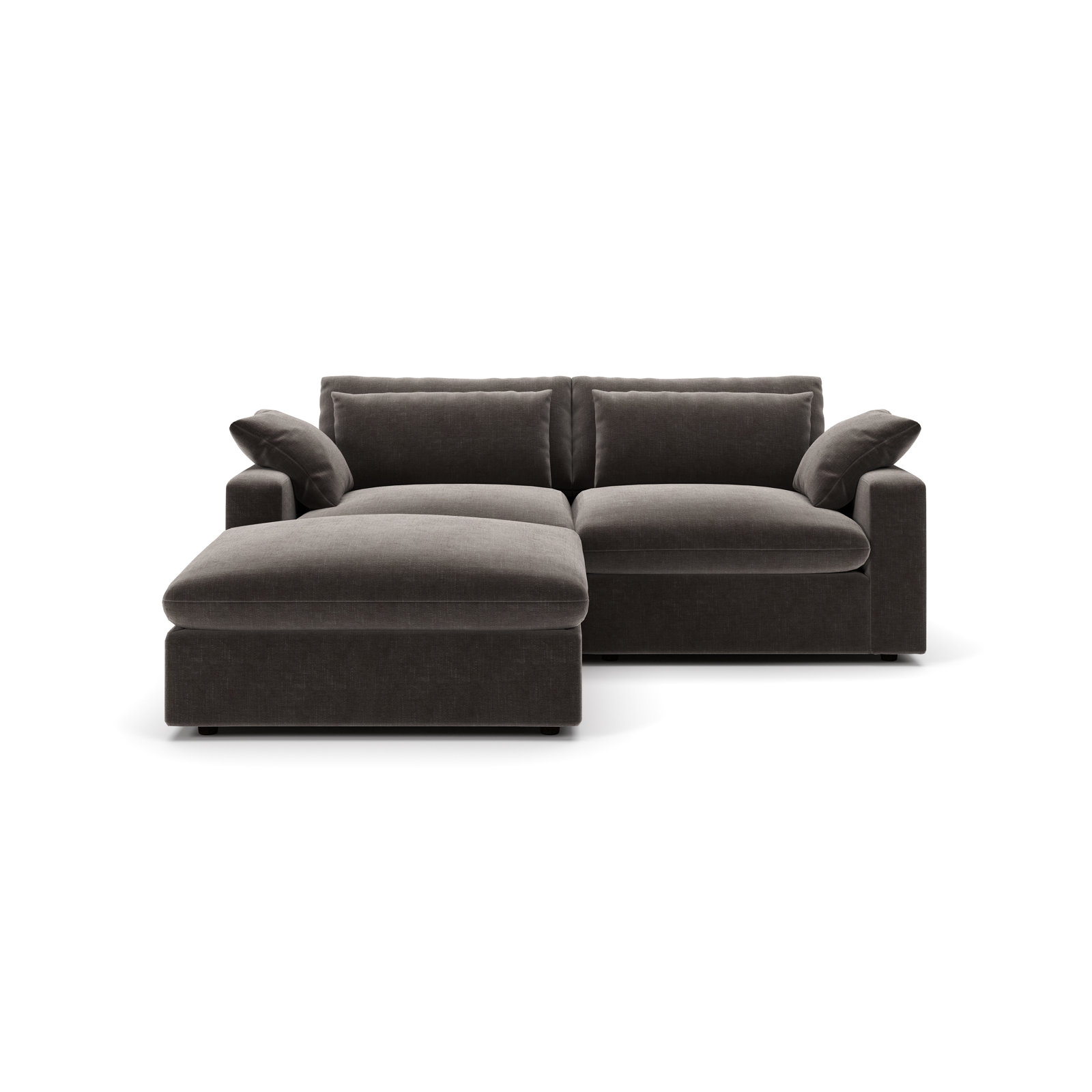 Remy Reversible Sectional, Andrew Espresso Performance Chenille