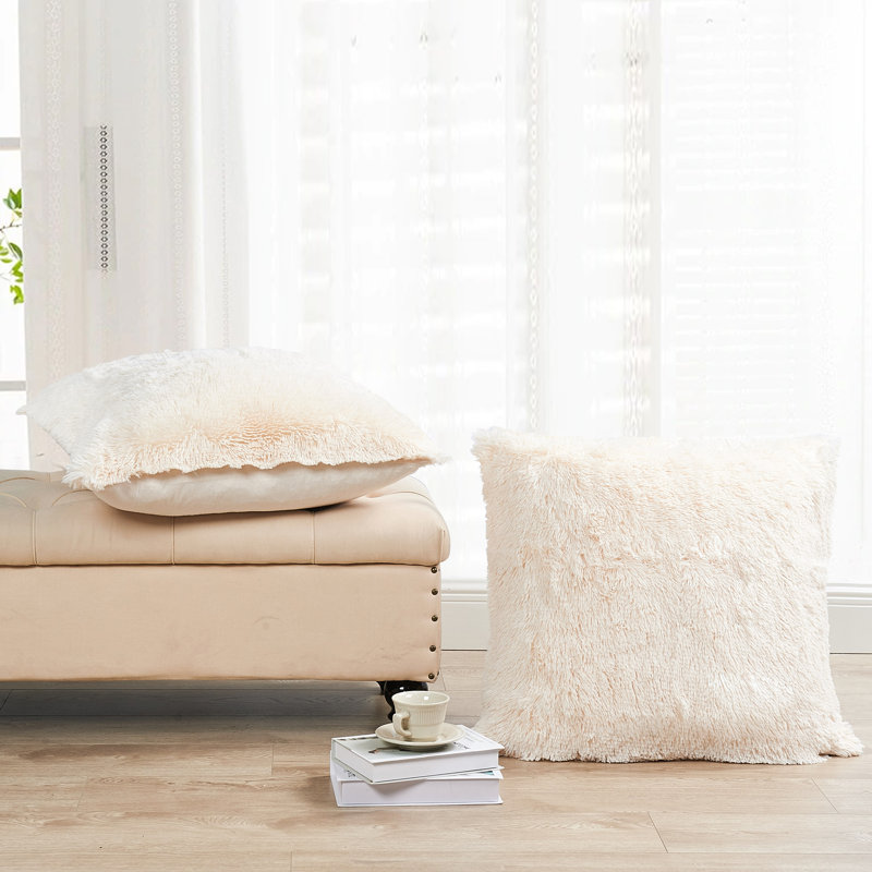 Square Euro Cushion Cover, Ivory