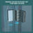 Fold Frameless Shower Door With Tempered Glass-115606650