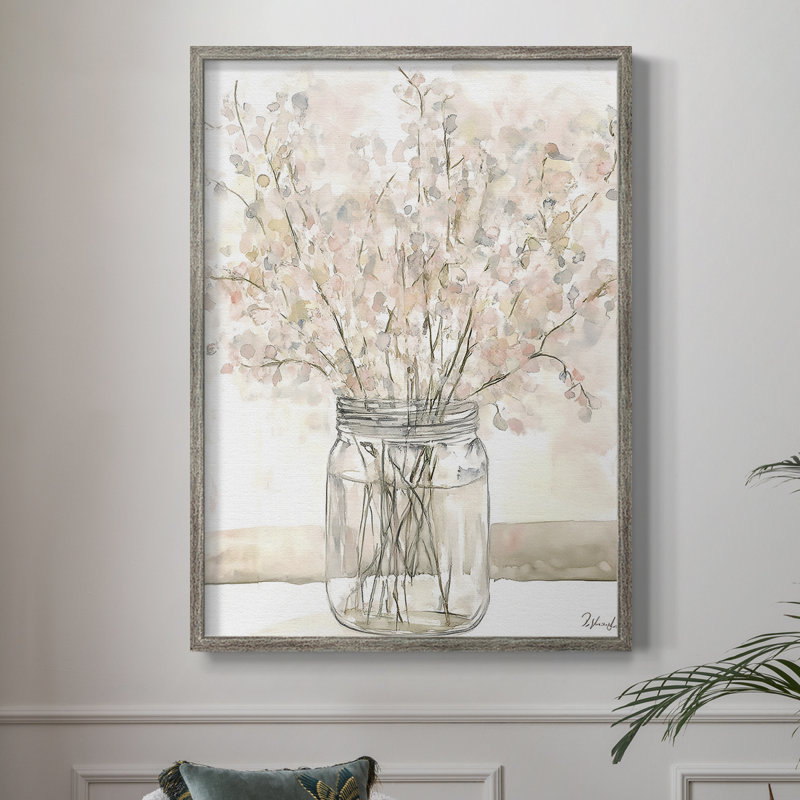 Reproduction encadrée FLORAL Series DLIX - bois massif, H 21 po x l 17 po