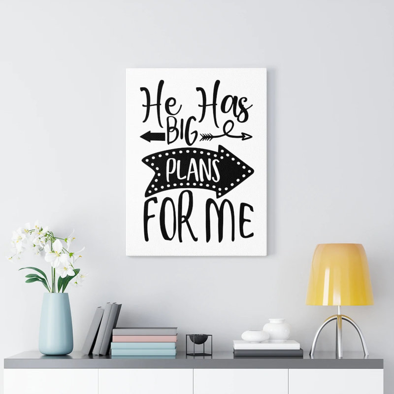 Plans For Me - Wrapped Canvas Print, 36cm H x 28cm W