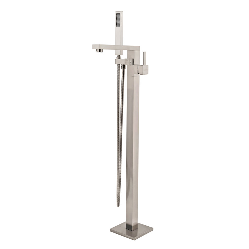 Single Handle Floor Mounted with Handshower, Brush Nickel