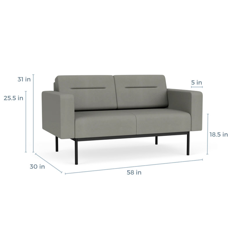 Causeuse de réception Darsey, Sans alimentation, Noir, Patriot Plus