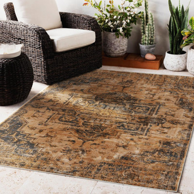 Tapis oriental beige / argent Adagio