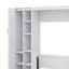 Lit escamotable double pleine grandeur avec tablettes, garde-robe et éclairage DEL-885506516-885506517