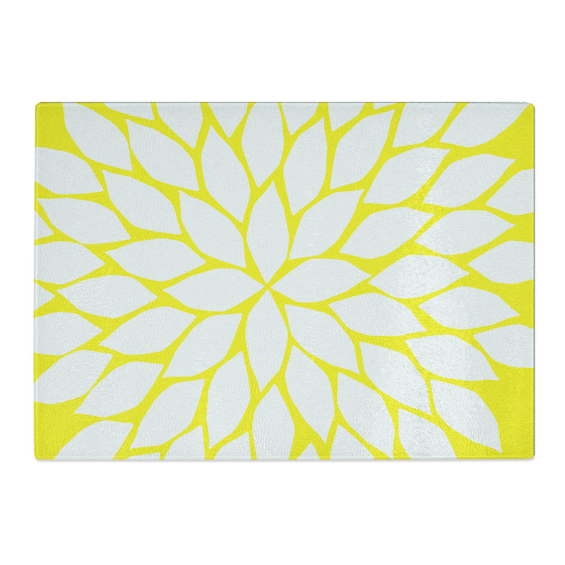 Abstract Leaves No.2 Chopping Board, White, 0.4cm H x 28.5cm W x 39cm L