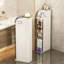 Rangement mobile pour salle de bain étroite, aucune installation requise, idéal pour les petits espaces dans la buanderie, les toilettes et les espaces de vie, armoires en plastique blanc