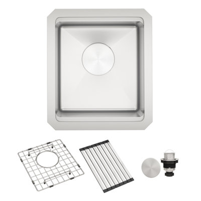Petit évier de cuisine en acier inoxydable LQS L 13 po x l 15 po