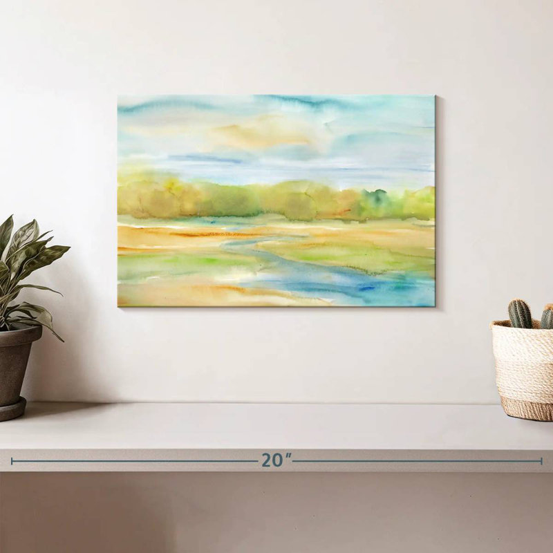 Aquarelle Avery, paysage I, H 8 po x l 12 po