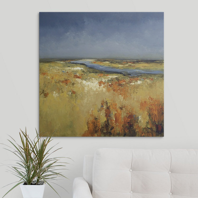 «Dagan Sunlit Fields» par Lisa Ridgers, reproduction d'art, H 35 po x l 35 po x P 1,5 po, Toile