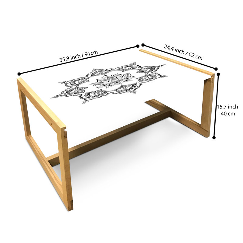 Table basse East Urban Home, H 15,75 po x L 35,83 po x l 24,4 po