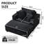 Chaise longue avec repose-pieds de rangement amovible-822829695