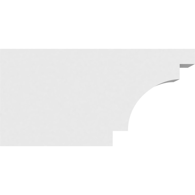 Queue de chevron en PVC de style architectural méditerranéen standard l 3 po x H 6 po x L 12 po, H 6 po x L 3 po x P 12 po