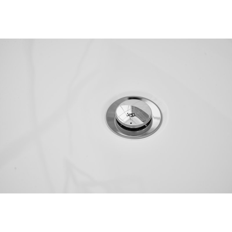 Thermopolis 59'' x 28.3'' Soaking Acrylic Bathtub, Polished Chrome