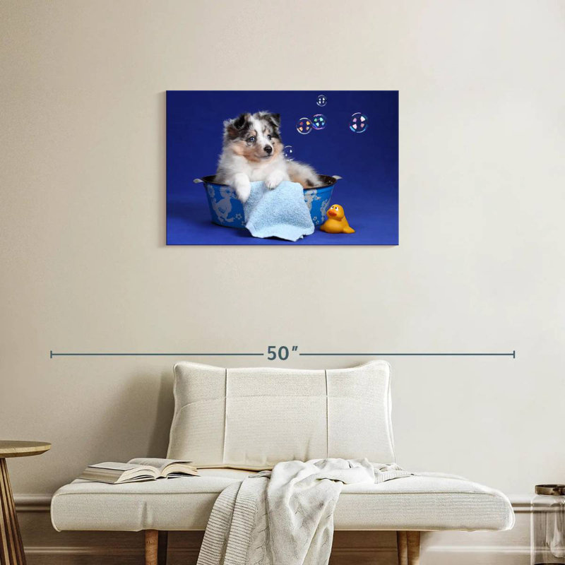 Brampt Puppy Bath Time, 20" H x 30" W