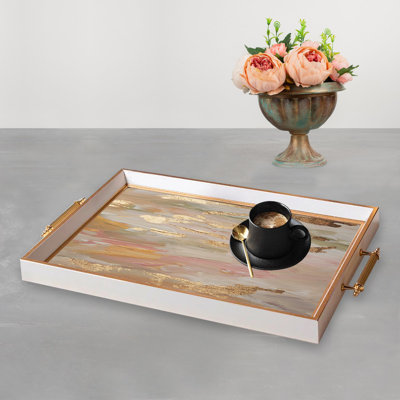 Elegant Glass Tray, 19.7 x 11.4 x 1.4 inches | 100% Durable Glass Construction | Easy to Clean with Damp Cloth | Ideal for Serving, Decorative Display, and Organizing | Stylish Addition to Home Décor
