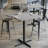 Commercial Seamless Surface Tabletop with Bar Height Crisscross Base-265082746