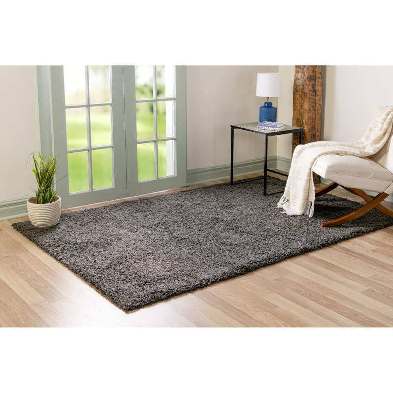 Tapis gris graphite Ruttger, Rectangulaire 6 pi 1 po x 9 pi