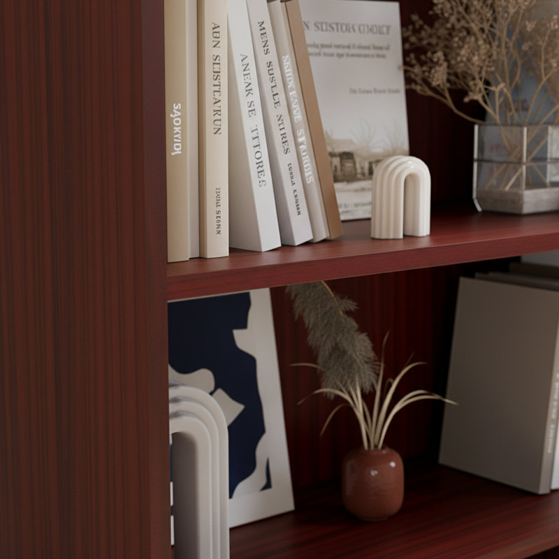 Cremorne Modern Standard Bookcase, Cherry, (5 Shelves) 60” H x 33” W x 12”D