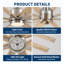 84 Inch Oversized Brushed Nickel Ceiling Fan with Dimmable LED Light - Reversible DC Motor for Large Living Rooms, Warehouses & Villas