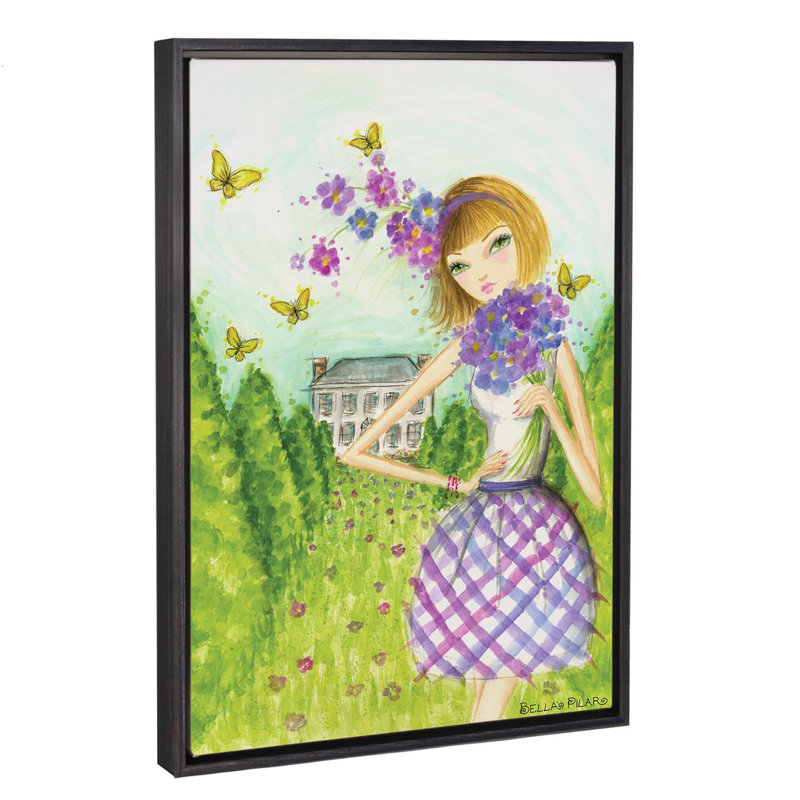 Printemps à Summerside # 2, art, Toile avec cadre noir patiné, H 26 po x l 18 po x P 1,5 po