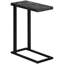 Table de bout en stratifié noir pour chambre à coucher, cadre en métal côté salon moderne,