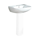 Southhampton Vitreous China U-Shaped Pedestal Bathroom Sink with Overflow