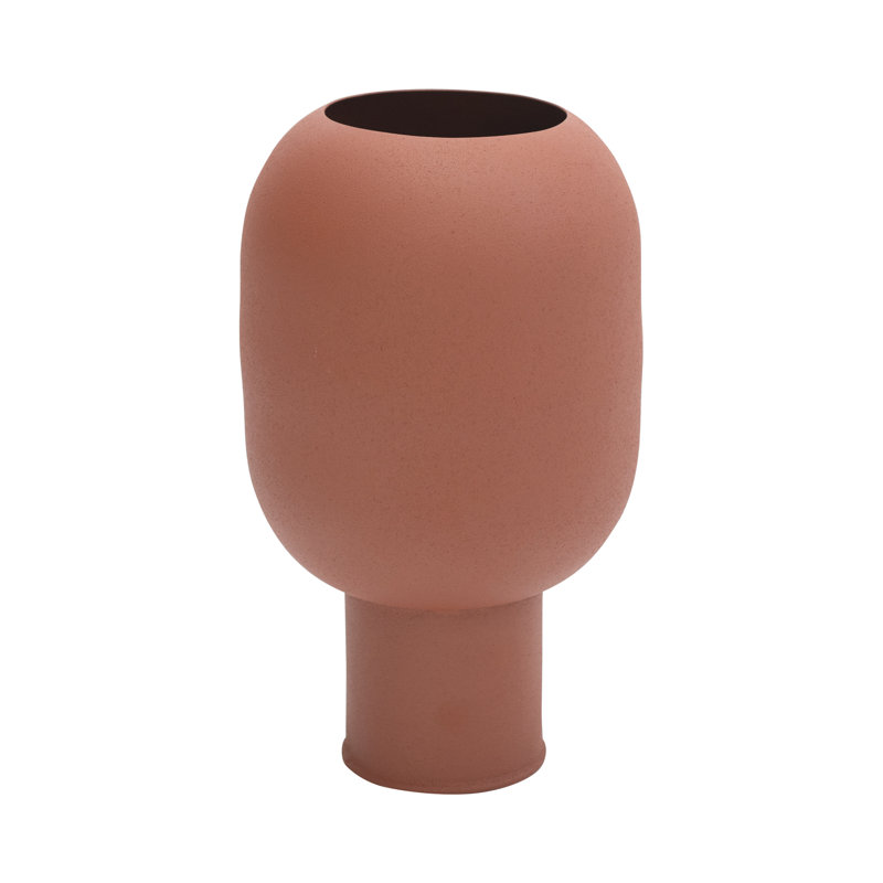 Vase en métal texturé